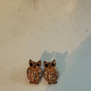 Gold and Silver Owl Earrings